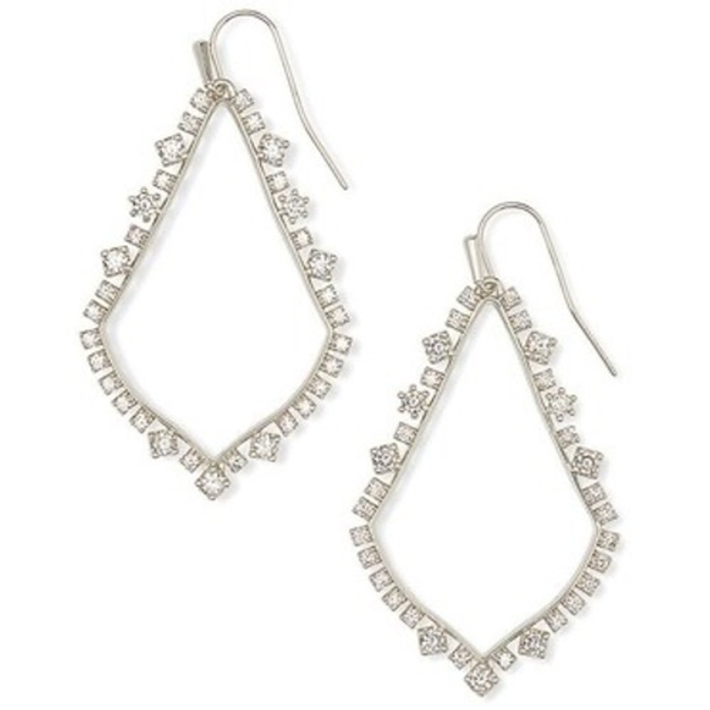 Kendra Scott Sophee Crystal Drop Earrings in Silver WT $90